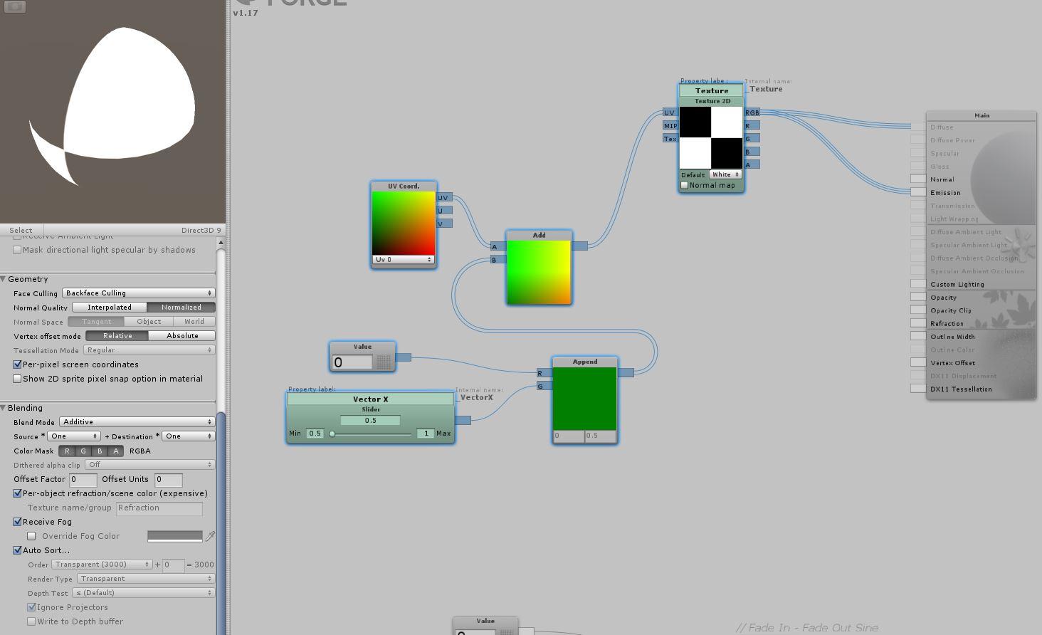 Shuriken S Color Over Lifetime Working With Particle Meshes Alphablended Additive Feedback Shader Forge